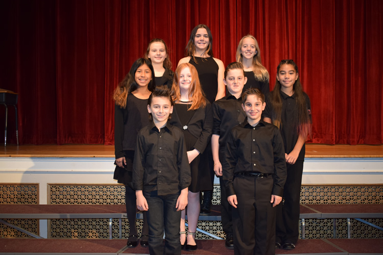 music students dressed in all black