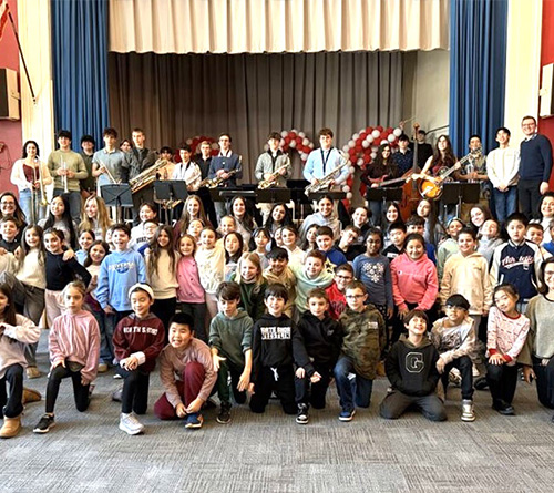 3rd graders photo at the stage